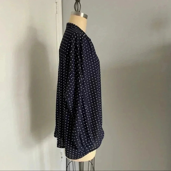 Navy polka dotted blouse​​ - Picture 5 of 7